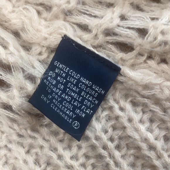 Witchery Knit Beige 3/4 Sleeve Wool Mohair Cardigan - Picture 7 of 8